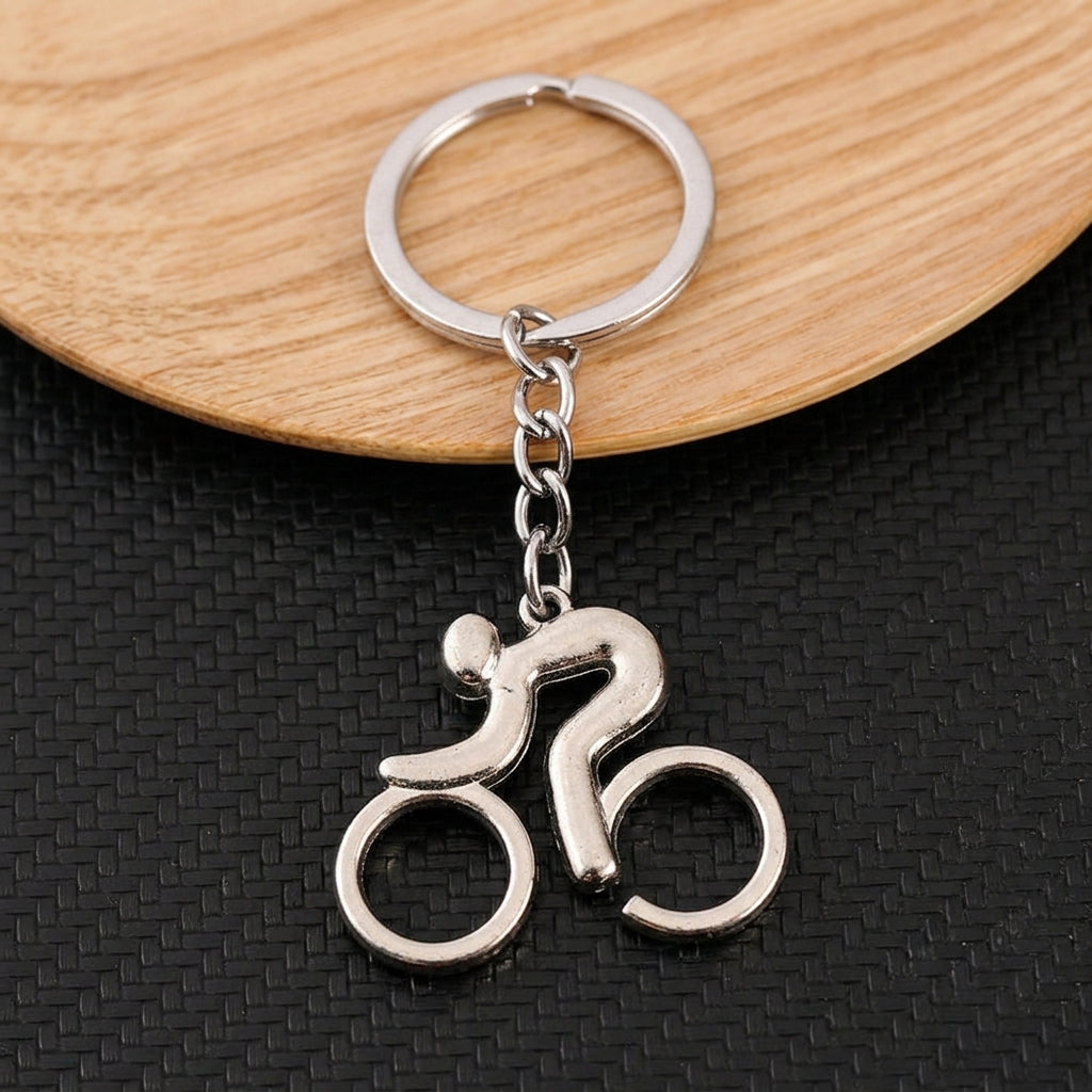 Porte-clé cycliste 🚴 vélo de route | Métal